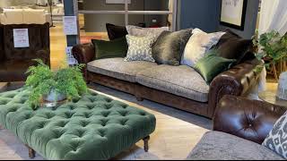 Alexander James Wilson Leather Fabric Sofa 1933 Furniture
