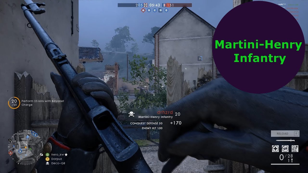 MartiniHenry Infantry Battlefield 1 Gameplay [No Commentary] YouTube