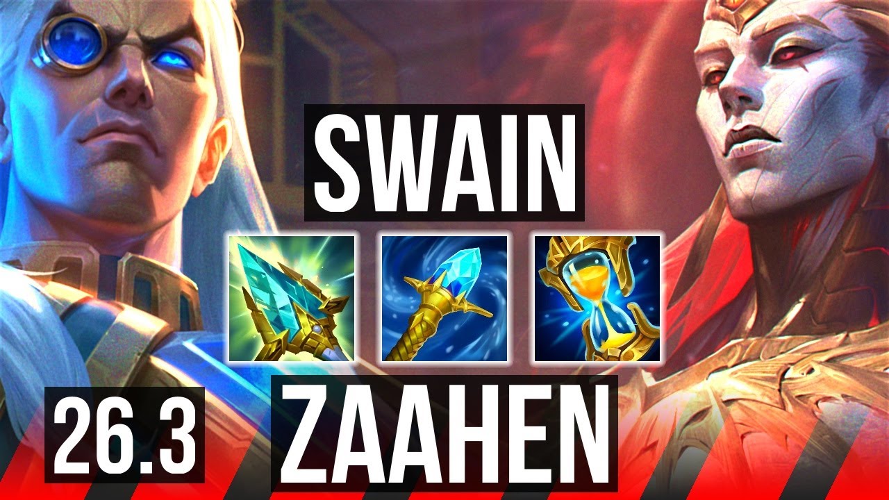 SWAIN vs ZAAHEN (TOP) | 45K damage | KR Diamond | 26.3