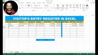 MS Excel में Visitor Entry Register कैसे बनाएं | Excel Tutorial Hindi