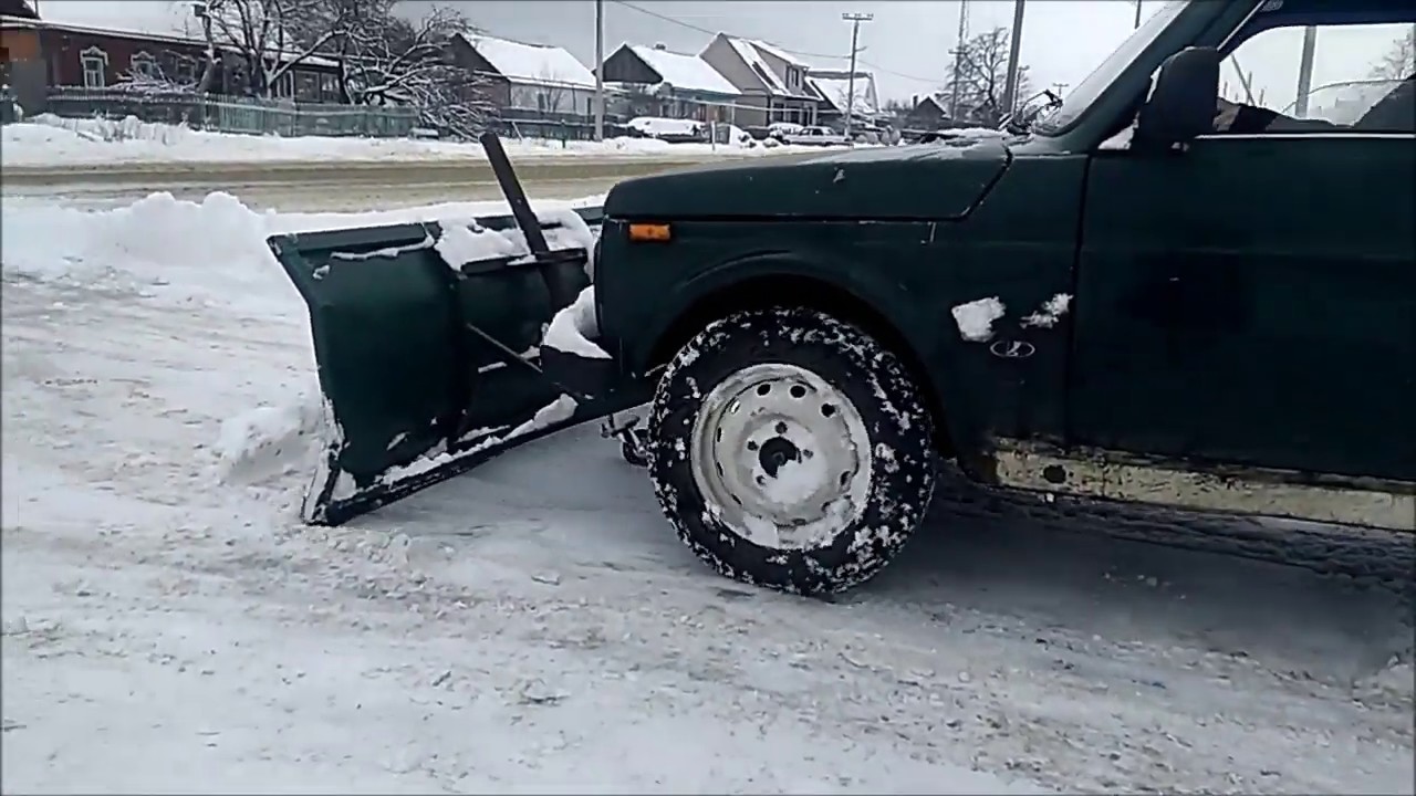Подъёмник отвала на "Ниву" . - YouTube