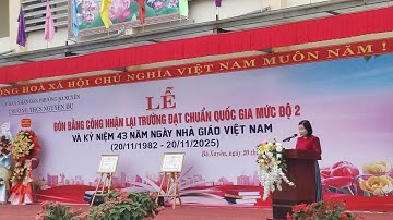 P/s: TRƯỜNG THCS NGUYỄN DU | LỄ ĐÓN BẰNG CÔNG NHẬN LẠI TRƯỜNG ĐẠT CHUẨN QUỐC GIA MỨC ĐỘ 2