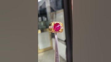 Ổ nhẫn nam lên vàng 10k đá chủ ruby #đáquý #sipinel #saphia #trang_sức_đá_quý