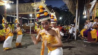 Rejang Dewa Dance at Batubulan Temple Pura Dalem oleh Gong Tegal Tamu (Tari 2023, Gamelan Kebyar)