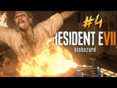 Видео: ОГНЕМЕТ ПРОТИВ ТВАРЕЙ! - Resident Evil 7 #4