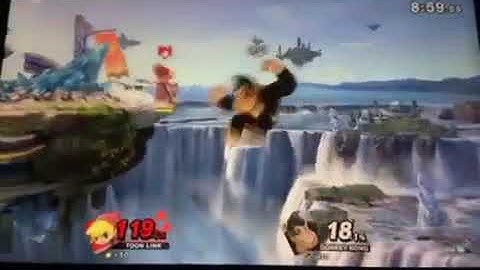 Smash Ultimate  Toon Link vs Level 9 CPU Donkey Kong 50 Stock Battle  No Deaths