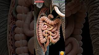 Elephant 🐘 Digestive System Animation /Animal Anatomy/Animals AI Art/68