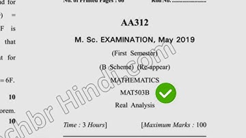 2019 Dcrust MSc Mathematics 1st Sem Real Analysis Question Paper