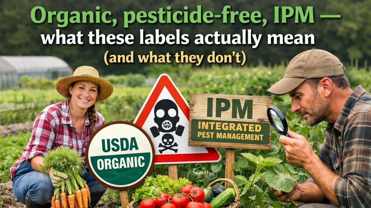 Low residue, organic, grown without — which labels matter and which are mostly vibes