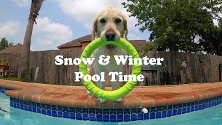 Snow and Winter Pool Time