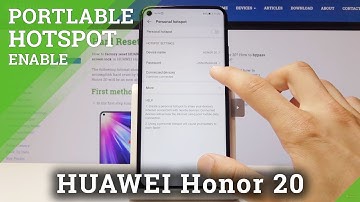 Portable Hotspot in HUAWEI Honor 20 - How to Share Wi-Fi