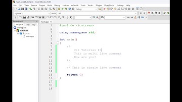 C++ Tutorial #3:  Single & Multi line comments