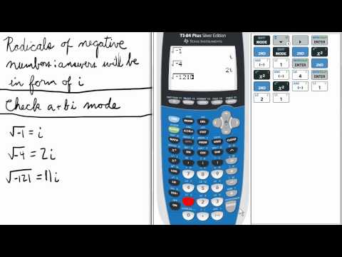 Square Roots of Negative Numbers  TI 84 Calculator    Introduction to Imaginary Numbers