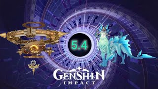Genshin Impact Витая Бездна 5.4 прохождение на все звёзды.