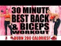 30 Minute BEST BACK AND BICEPS WORKOUT! 🔥BURN 280 CALORIES!*🔥with Sydney Cummings