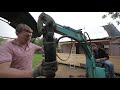 mini excavator 8 обзор Kubota K008 / крутим сваи / подключаем бур / шнек 300 мм