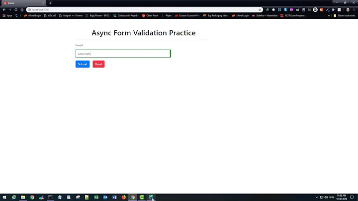 Custom Async Form Validation With Backend -  Angular 7