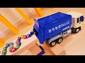 マーブルランレースASMR×ゴミ収集車 HABAのスロープ&くみくみスロープ Marble run rolling ball & HABA Wave Slope and Garbage Truck