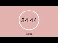 STOP PROCRASTINATING | 25/5 Pomodoro Quiet Timer for Study & Work