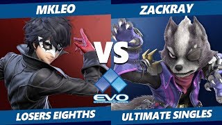 EVO 2019 SSBU - FOX | MkLeo (Joker) Vs. GW | Zackray (Wolf) Smash Ultimate Tournament Losers Eighths