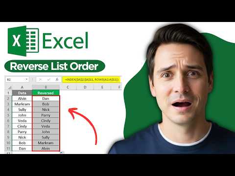 How to Flip a Column Upside Down in Excel | Reverse List Order in Excel (2026 Full Guide)