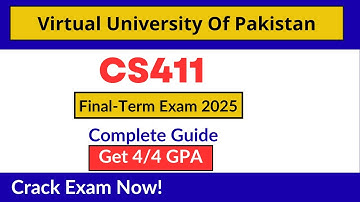 CS411 Final Term Preparation  | 100+ MCQs with References | 100% Correct Solutions