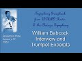 Capture de la vidéo William Babcock: Interview And Trumpet Excerpts (1953), Chicago Symphony Orchestra