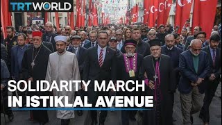 Solidarity march held on Istanbul's Istiklal Street