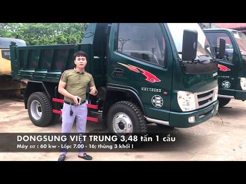 Xe tải ben Việt Trung 3.48 tấn Euro2. Những chiếc xe máy cơ cuối cùng.