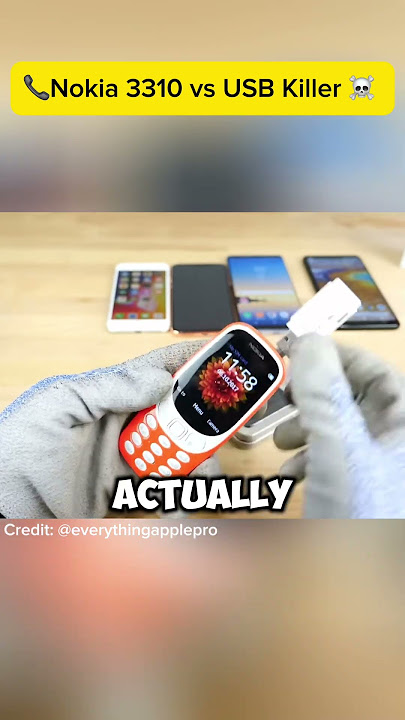 Can a Nokia 3310 survive a USB Killer? (Credit: @EverythingApplePro) #nokia #tech #apple #ps5 #ai