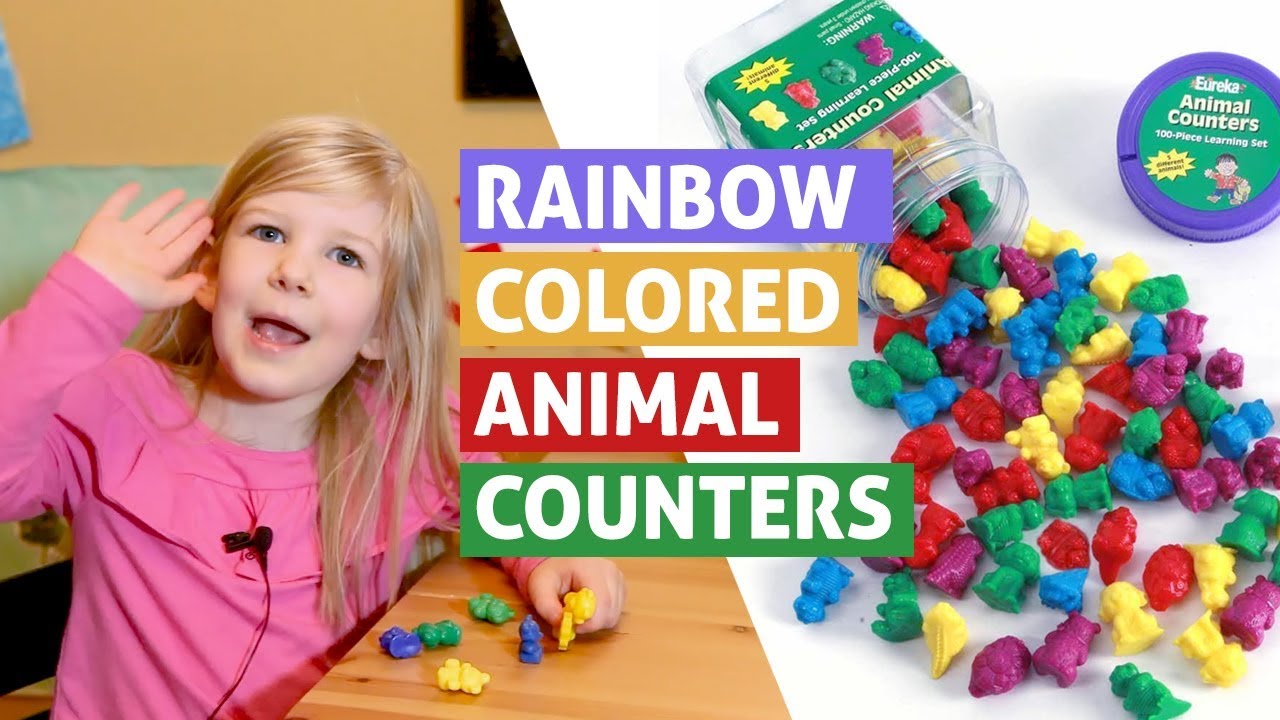 Counting Bears & Eureka Animal Counters Rainbow Colors Review (kids
