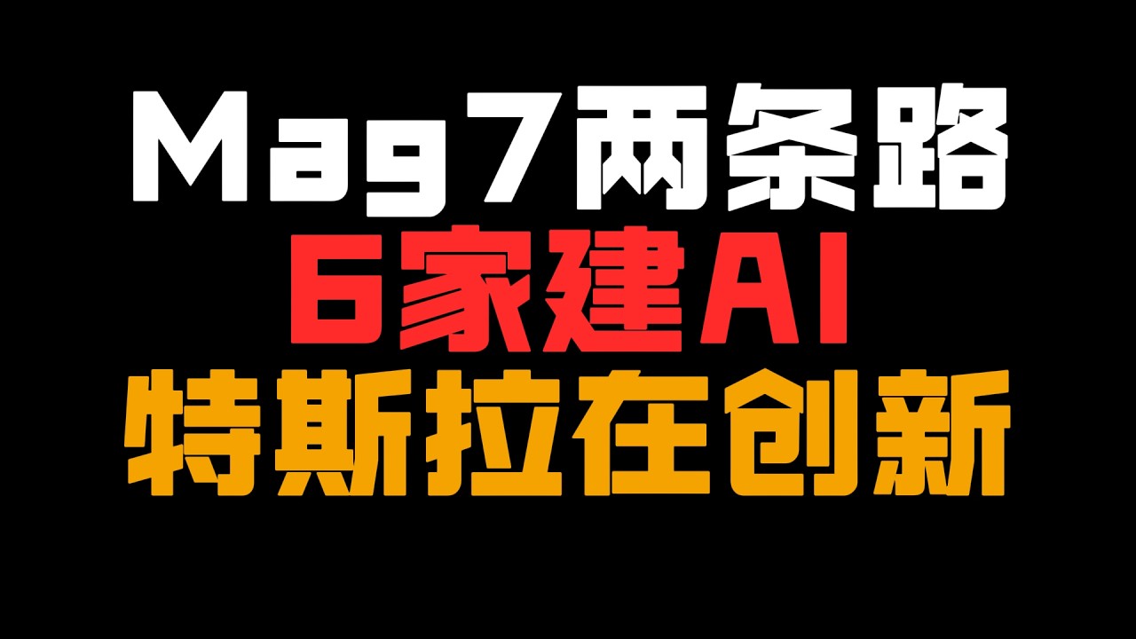你以为在做七选一？翻完Mag 7财报发现只有两条赛道
