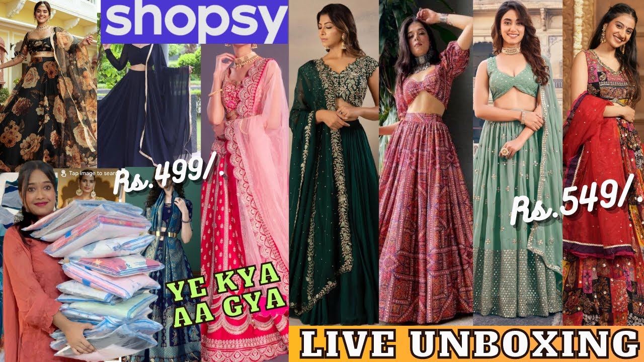 Shopsy Sasta*Tikau Lehenga* Haul🤭 || Omg 😰 Har Jagah Bs Froud Hi Hota Hai 😭 || All Under Rs.?