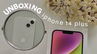 starlight iphone 14 plus  unboxing + set-up