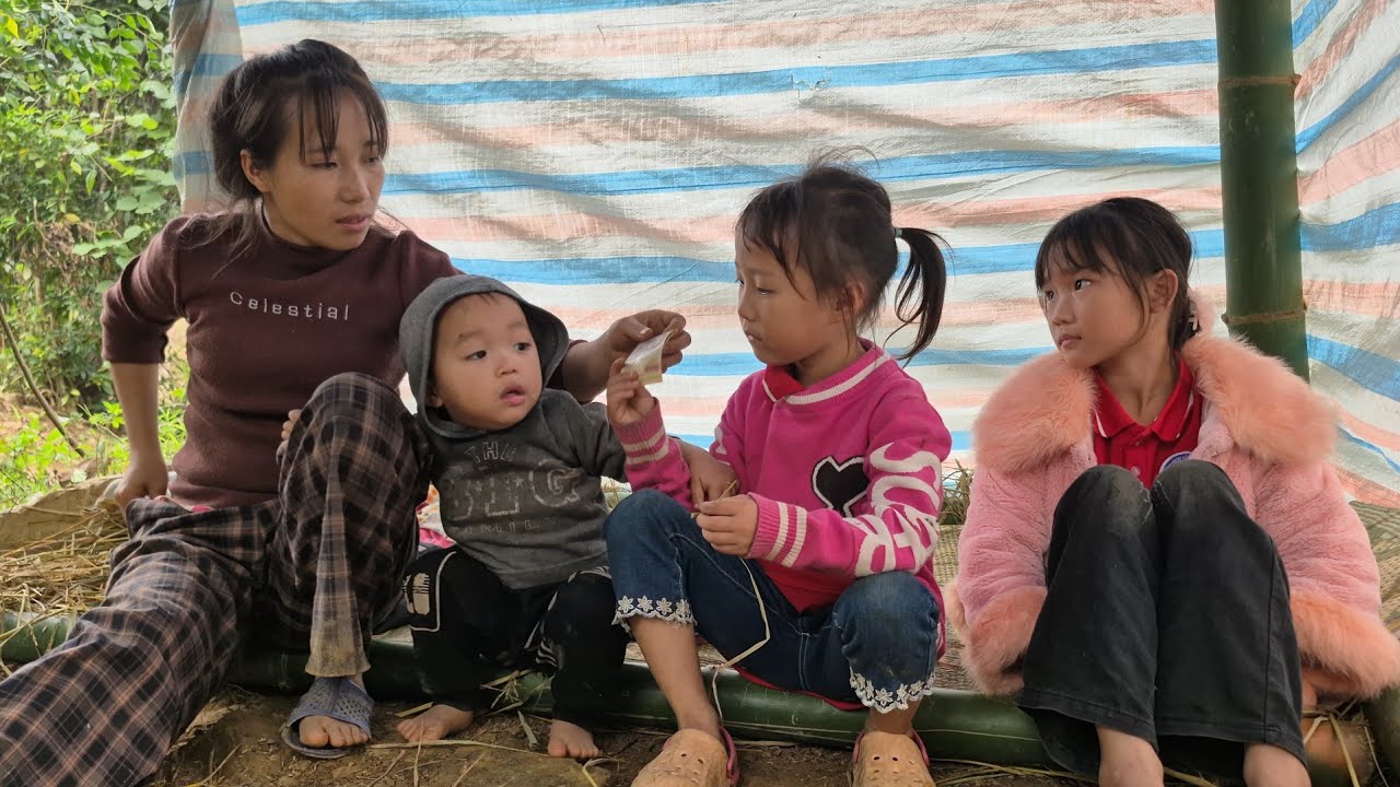 nấu cơm ăn con gái đi học mẹ và em trai đi bấy chuộc Hoàng tiểu yến #123