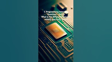 C Programming Interview Questions Part 4. What is the difference between while(1) and for(;;) loops?