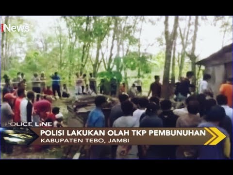 Polsek Tebo Olah TKP Pembunuhan Pria yang Tewas Samping Pondok - Police Line 10/11