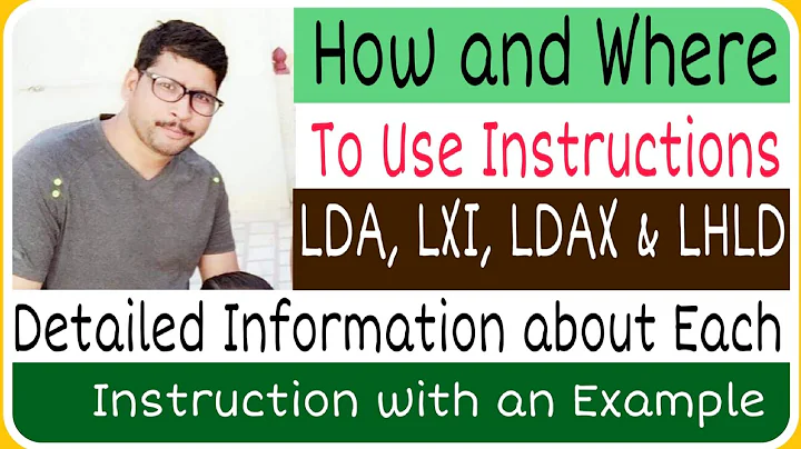 LDA, LXI, LDAX and LHLD instructions in 8085 Microprocessor