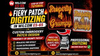 Fiery Patch Digitizing in Wilcom ES-65 Fiery Patch Digitizing in Wilcom ES-65