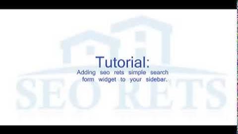 SEO RETS Adding Search Form in Widget Area