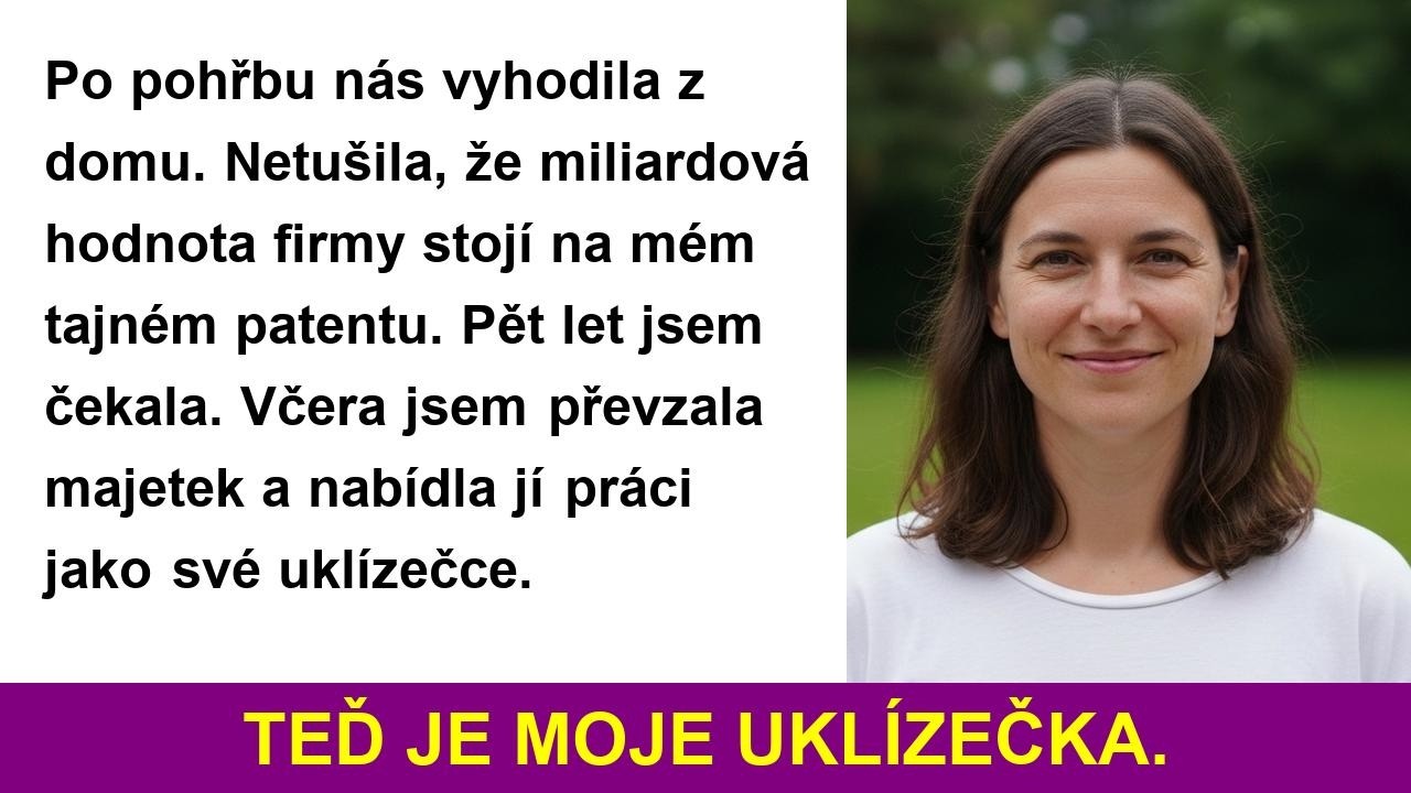 Tchyně mě po pohřbu vyhodila O pět let později jsem ji najala aby uklízela ten samý dům