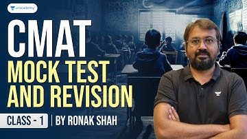 CMAT Mock Test and Revision Class - 01 | Ronak Shah