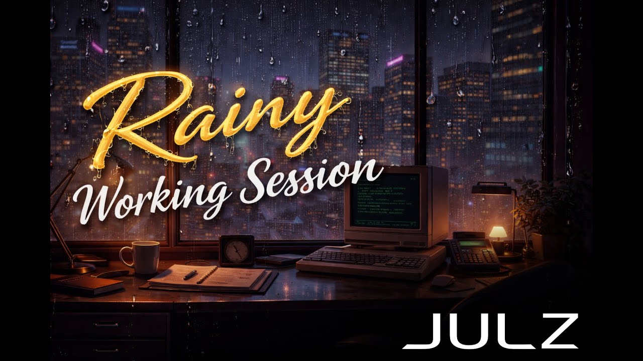 It's 1988 and you’re working late in your office while it’s raining (Night Rain Office Vibes)