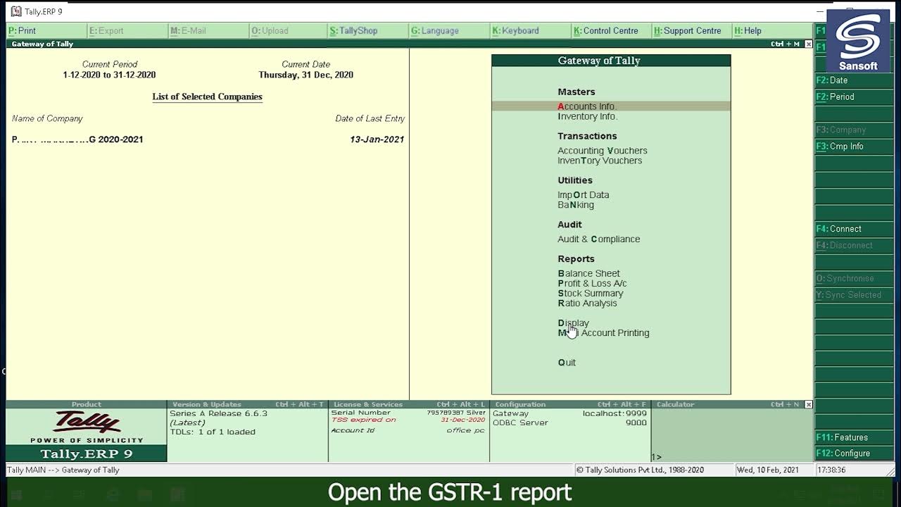 Generate IFF JSON file from Tally.ERP YouTube