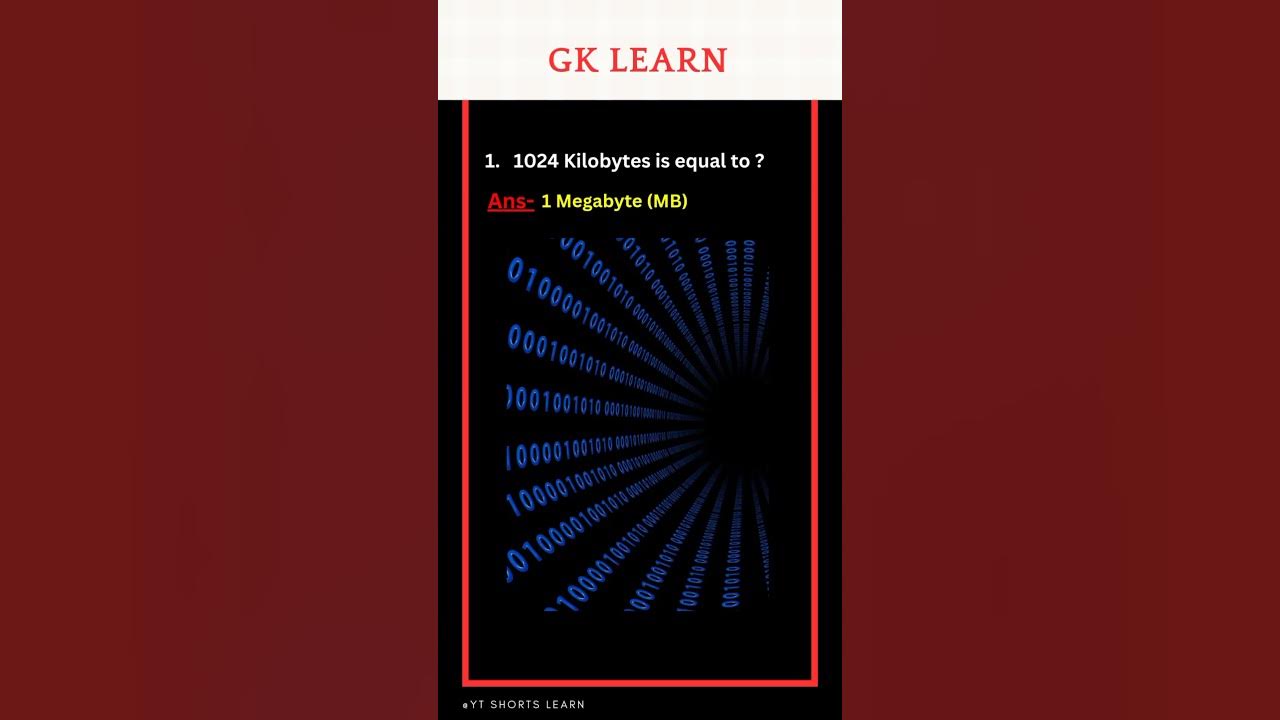 1024 Kilobytes Is Equal To gk learn shorts shortvideo viral 1024-kilobytes-is-equal-to-gk-learn-shorts-shortvideo-viral