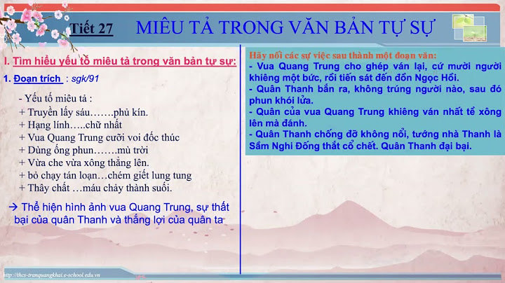 Văn 9 miêu tả trong vb tự sự năm 2024