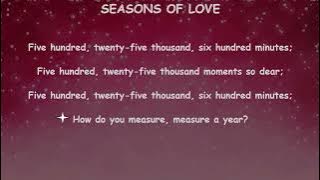 Seasons of Love - kids - music express version