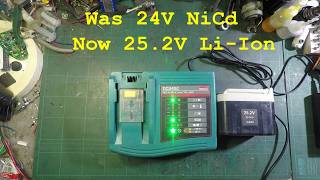 Makita 24V NiCd charger conversion to 25.2V Li-Ion