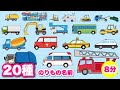 【子供向けアニメ】はたらくくるまの名前8分20台以上〈消防車、救急車、ゴミ収集車、バス、タクシー、パトカー、高所作業車、ブルトーザー〉【Vehicles 日本語 ひらがな】乗り物・働く車