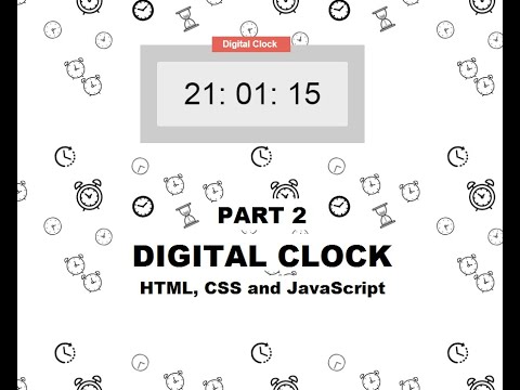 Digital Clock using HTML, CSS and JavaScript in Urdu/Hindi - PART 2